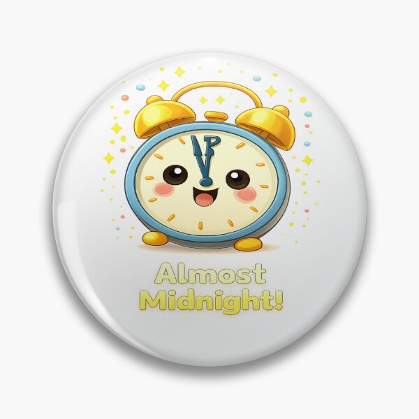 Item preview, Almost Midnight – Kawaii Clock Cute New Year Countdown Design designed and sold by CraftLum.