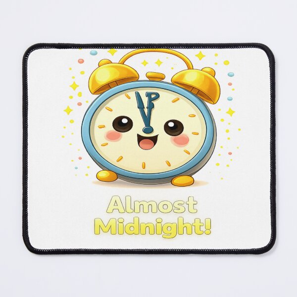 Item preview, Almost Midnight – Kawaii Clock Cute New Year Countdown Design designed and sold by CraftLum.