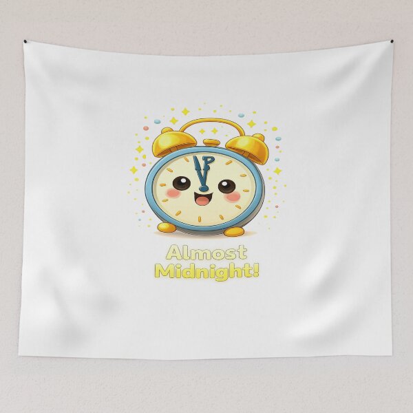 Item preview, Almost Midnight – Kawaii Clock Cute New Year Countdown Design designed and sold by CraftLum.