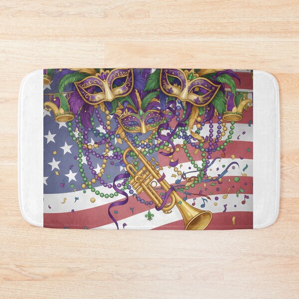 Item preview, Mardi Gras Carnival Art with American Flag designed and sold by LiviuGligoros.