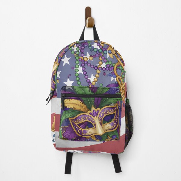 Item preview, Mardi Gras Carnival Art with American Flag designed and sold by LiviuGligoros.