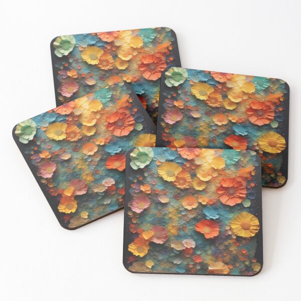 Item preview, Vibrant floral diversity on a textured background designed and sold by Mianku | Für das Leben.