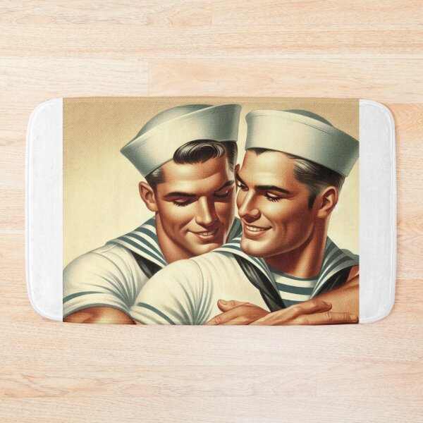 Item preview, 1940s Vintage Sailors Steam San Francisco Tom of Finland Tribute Gay Pride Graphic Design designed and sold by ItsAKinkThing.