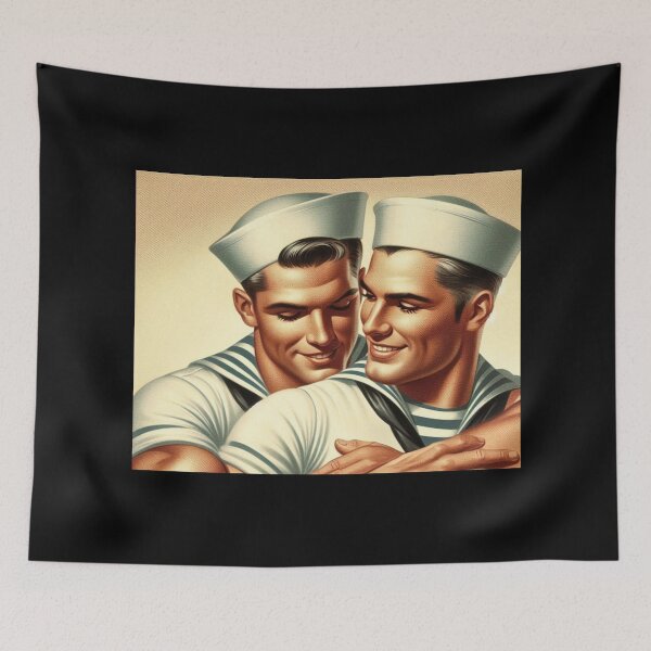 Item preview, 1940s Vintage Sailors Steam San Francisco Tom of Finland Tribute Gay Pride Graphic Design designed and sold by ItsAKinkThing.