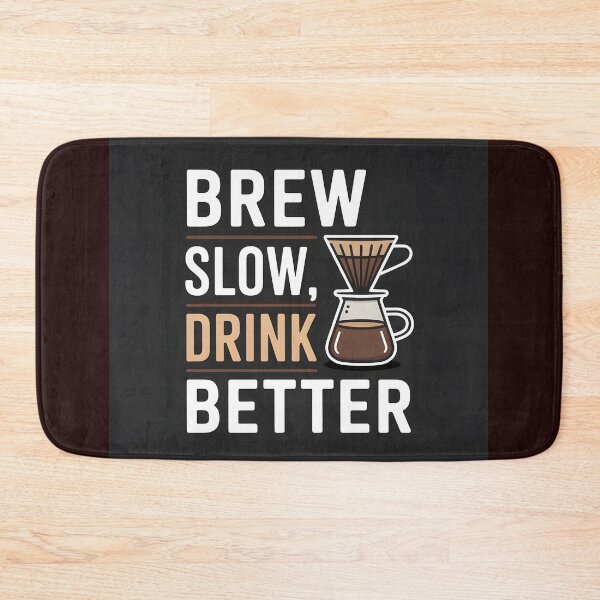 Item preview, Brew Slow Drink Better Minimalist Coffee Shirt designed and sold by Viktorio Art Shop.