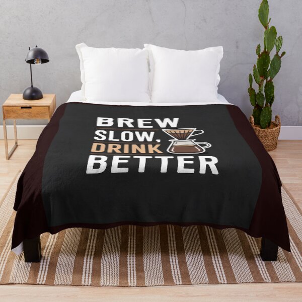 Item preview, Brew Slow Drink Better Minimalist Coffee Shirt designed and sold by Viktorio Art Shop.