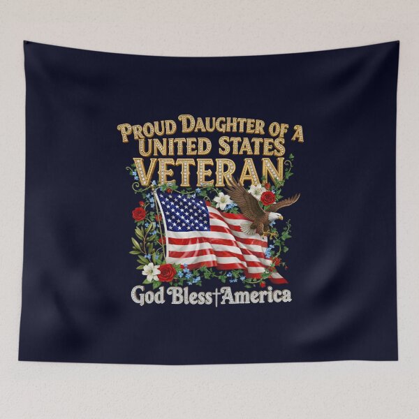 Item preview, Proud Daughter of a United States Veteran – Patriotic Eagle & Flag Design designed and sold by JamesLimborg.