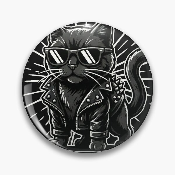 Item preview, Black Cat Black Sheep By Choice - Funny Rebel Biker Cat Art designed and sold by AdyKurniawan.