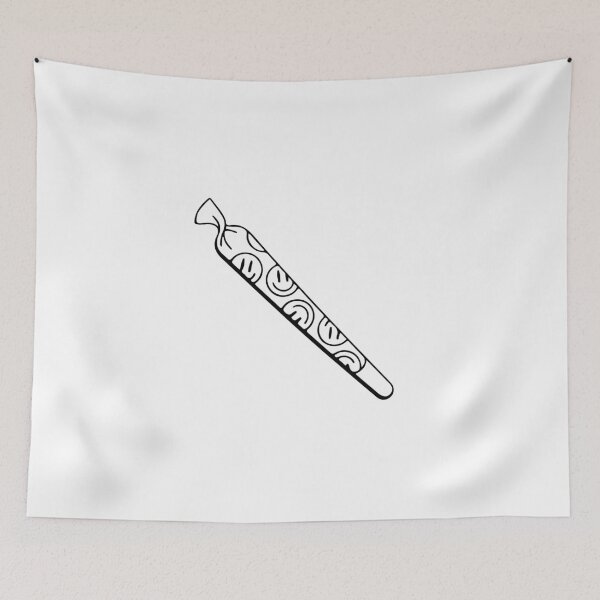 Item preview, Minimalist Hand Rolled Joint Black Ink Art designed and sold by InkStation24.