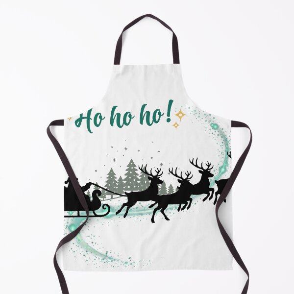 Item preview, Ho Ho Ho Santa Sleigh & Reindeer Flying Silhouette Design designed and sold by Skill_&_Stone.