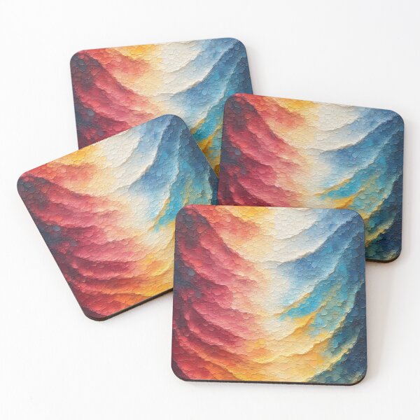 Item preview, Abstract color waves in structured painting designed and sold by Mianku | Für das Leben.