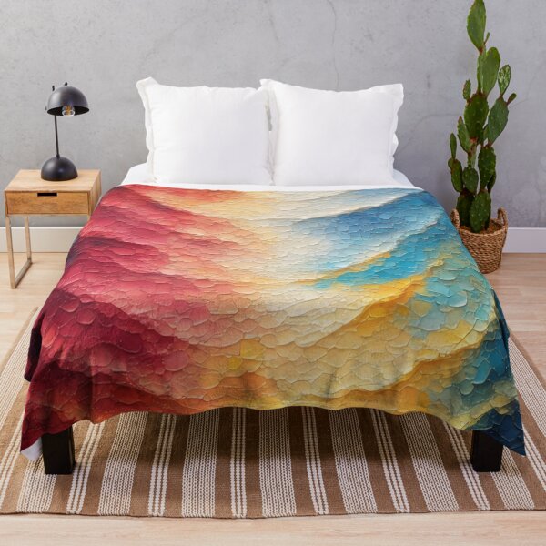 Item preview, Abstract color waves in structured painting designed and sold by Mianku | Für das Leben.