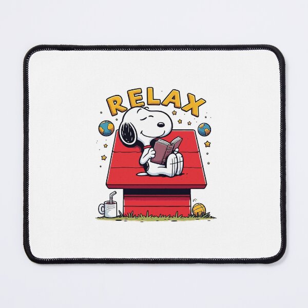 Item preview, Relax Snoopy Reading Book on Doghouse Under Stars designed and sold by dlindzw.