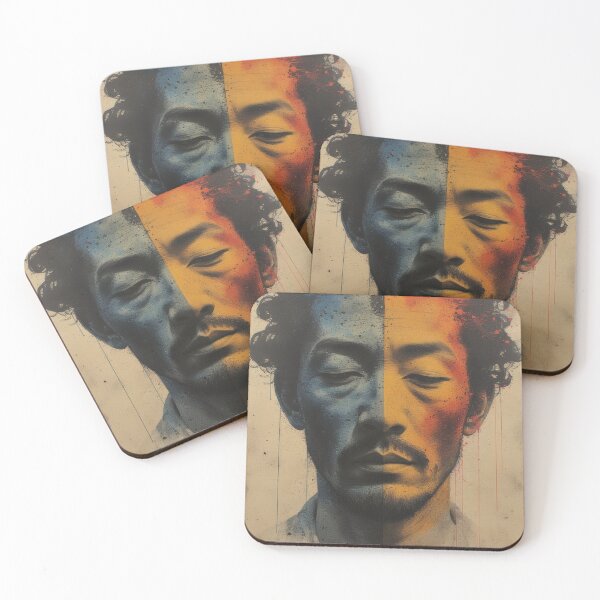 Item preview, Two-part portrait: Blue and Gold Man designed and sold by Mianku | Für das Leben.