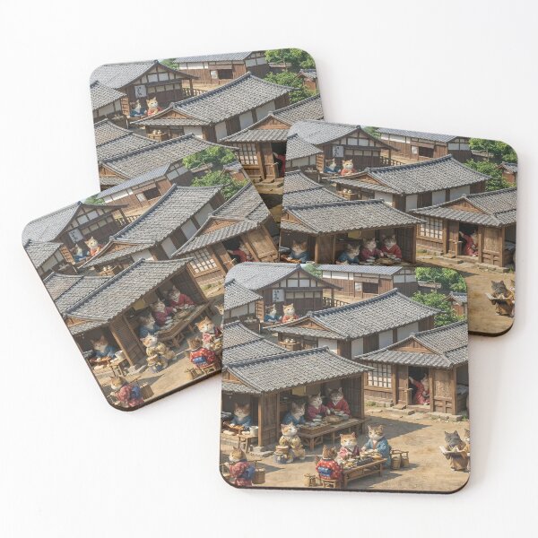 Item preview, Traditional Village Life with Feline Citizens designed and sold by Auroracat2025.