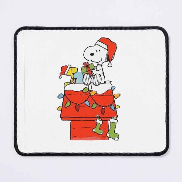 Item preview, Christmas Snoopy and Woodstock with Gifts on Doghouse designed and sold by dlindzw.