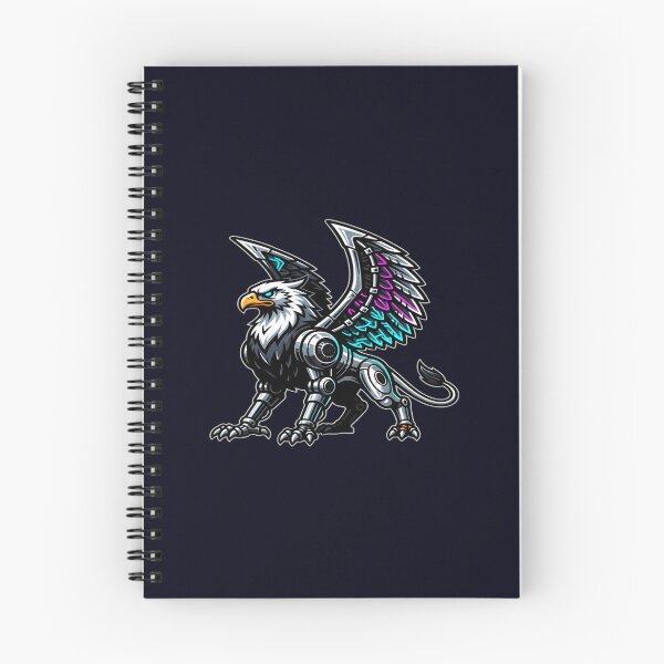 Item preview, Cyberpunk Mecha Griffin - Futuristic Mythological Beast designed and sold by Dakson Design - Fantasy Art.