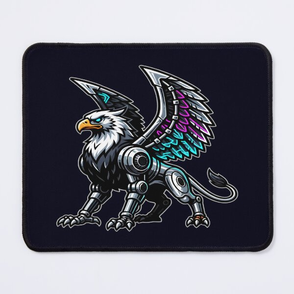 Item preview, Cyberpunk Mecha Griffin - Futuristic Mythological Beast designed and sold by Dakson Design - Fantasy Art.