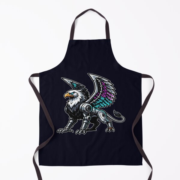 Item preview, Cyberpunk Mecha Griffin - Futuristic Mythological Beast designed and sold by Dakson Design - Fantasy Art.