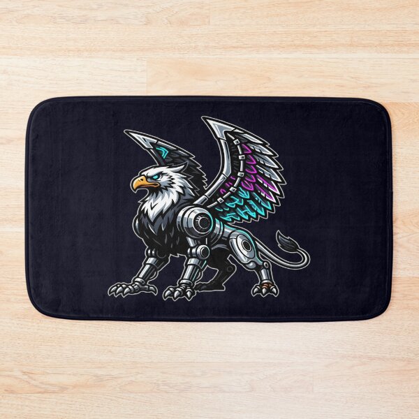 Item preview, Cyberpunk Mecha Griffin - Futuristic Mythological Beast designed and sold by Dakson Design - Fantasy Art.