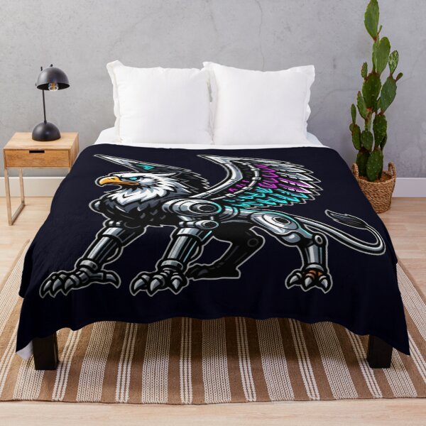 Item preview, Cyberpunk Mecha Griffin - Futuristic Mythological Beast designed and sold by Dakson Design - Fantasy Art.