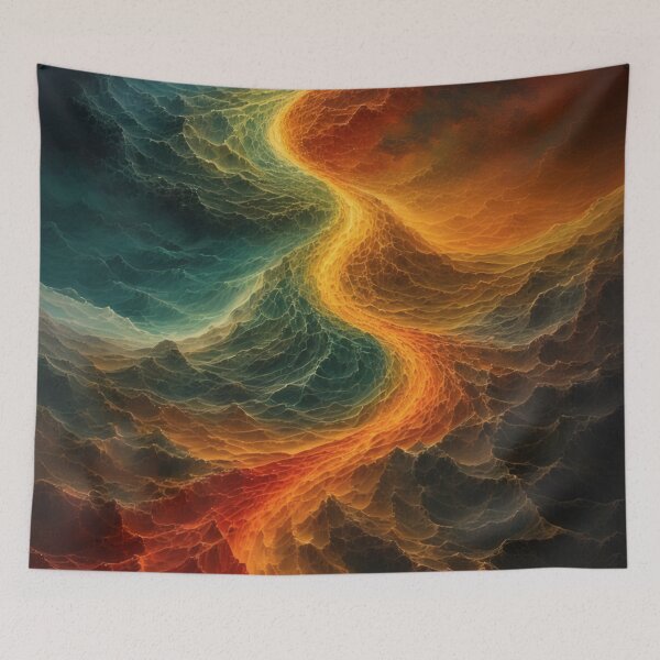 Item preview, Abstract splendor of color: Fire meets water designed and sold by Mianku | Für das Leben.