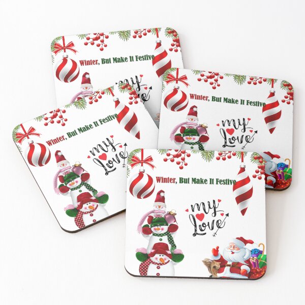 Item preview, Winter But Make It Festive – Snowman, Santa & Cute Dogs, Christmas Design  designed and sold by GraphixKing999.