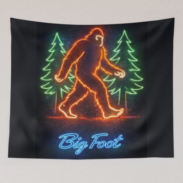 Item preview, Neon Bigfoot Night Walk designed and sold by ArgentoArt.