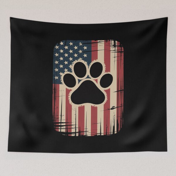 Item preview, 4th Of July American Flag Patriotic Dog & Cat Paw Print designed and sold by SIGORDESIGN.