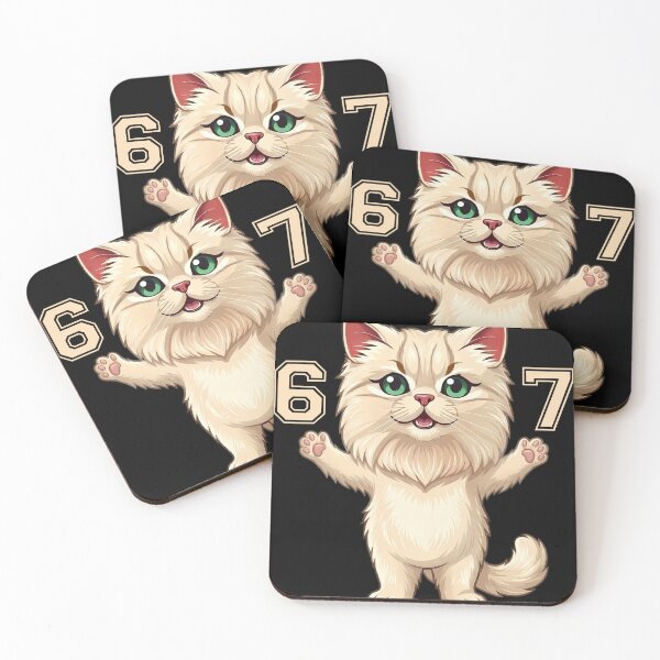 Item preview, 67 6 7 Cute Cat Birthday T-Shirt for Age 6 or 7 designed and sold by LashondaGreen89.