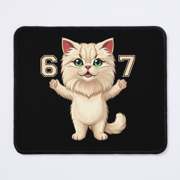 Item preview, 67 6 7 Cute Cat Birthday T-Shirt for Age 6 or 7 designed and sold by LashondaGreen89.