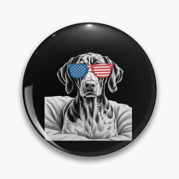 Artikelvorschau, 4. Juli GSP Hund Patriotische USA Sonnenbrille Amerikanisch entworfen und verkauft von SIGORDESIGN.