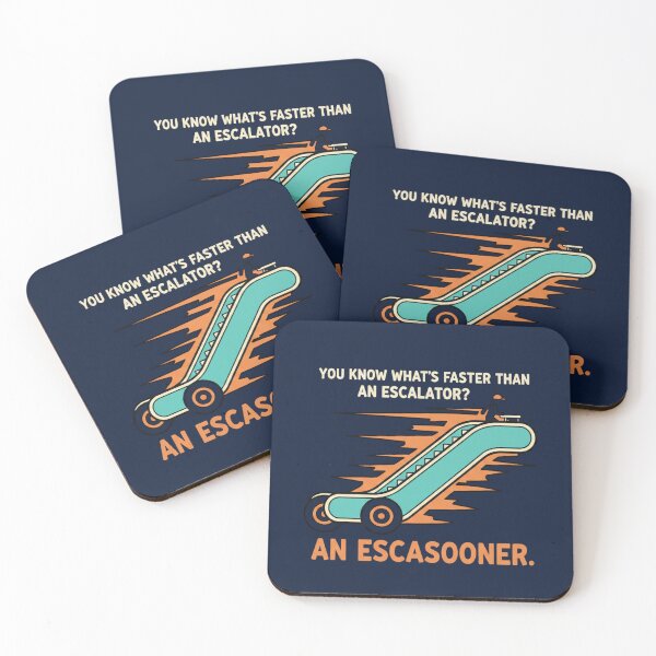 Item preview, Escasooner Dad Joke T-Shirt – Funny Escalator Pun Graphic Tee for Dads & Humor Lovers designed and sold by ArtisanBagel.