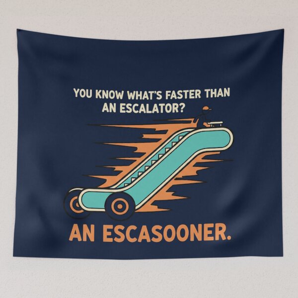 Item preview, Escasooner Dad Joke T-Shirt – Funny Escalator Pun Graphic Tee for Dads & Humor Lovers designed and sold by ArtisanBagel.