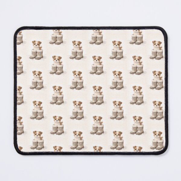 Item preview, Cute Puppy in Winter Boots Illustration – Cozy Animal Wall Art designed and sold by Beamiverse.