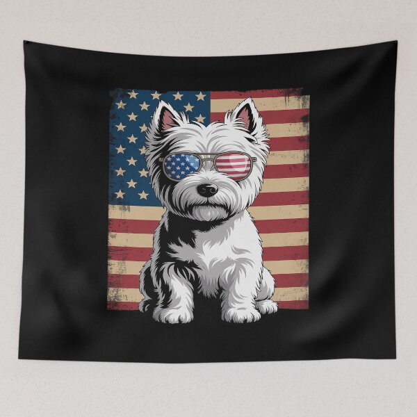 Item preview, American Flag Patriotic Westie Dog Lover 4th Of July designed and sold by SIGORDESIGN.