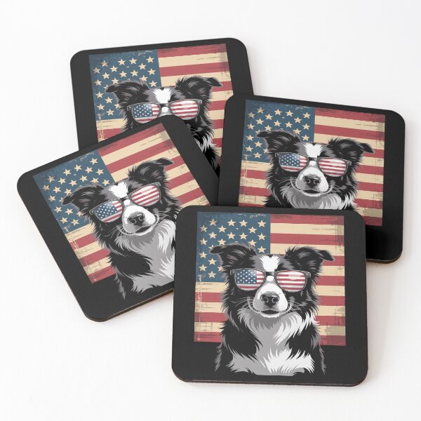 Item preview, American Patriot Border Collie Dog Shirt Fourth of July designed and sold by SIGORDESIGN.