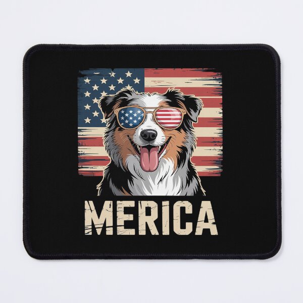 Item preview, Australian Shepherd 4th of July Merica USA Flag Aussie Dog designed and sold by SIGORDESIGN.