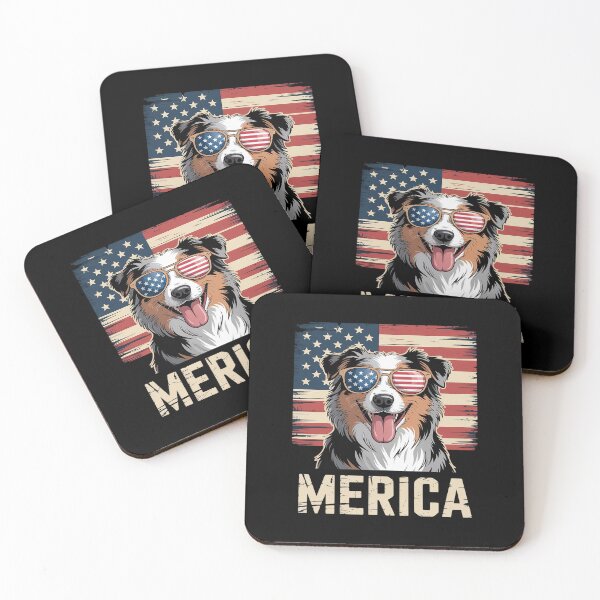 Item preview, Australian Shepherd 4th of July Merica USA Flag Aussie Dog designed and sold by SIGORDESIGN.