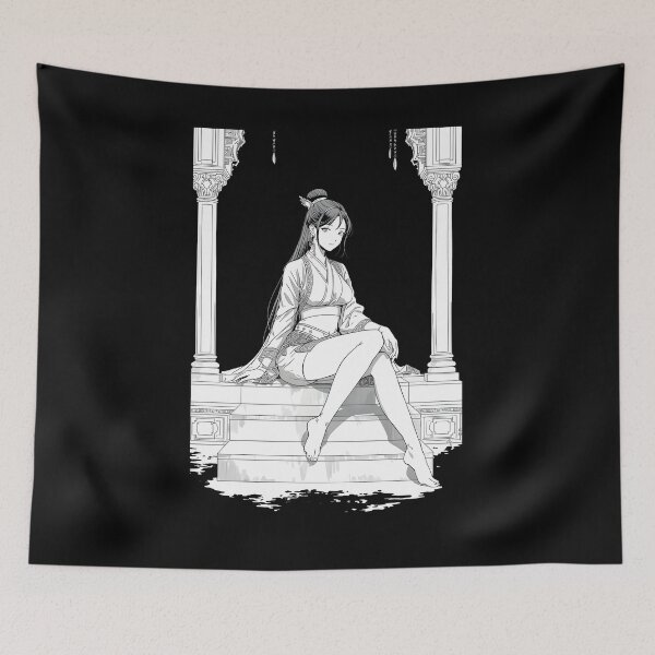 Item preview, Greek Goodess of love Japanese Chinese Korean Ink Sumi-E Art Desing designed and sold by blacksealstudio.