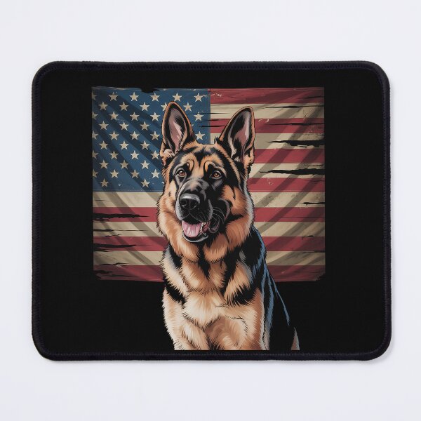 Item preview, German Shepherd Dog USA Patriotic AMERICAN FLAG 4th Of July designed and sold by SIGORDESIGN.