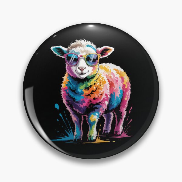 Item preview, Happy Easter Lamb Sheep Colourful with Sunglasses designed and sold by AsteriskDatBArt.