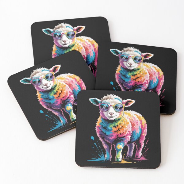 Item preview, Happy Easter Lamb Sheep Colourful with Sunglasses designed and sold by AsteriskDatBArt.