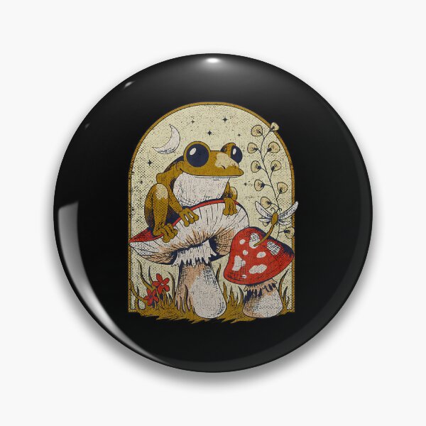 Item preview, Goblincore Frog Magic Mushroom designed and sold by cesitahirjir.