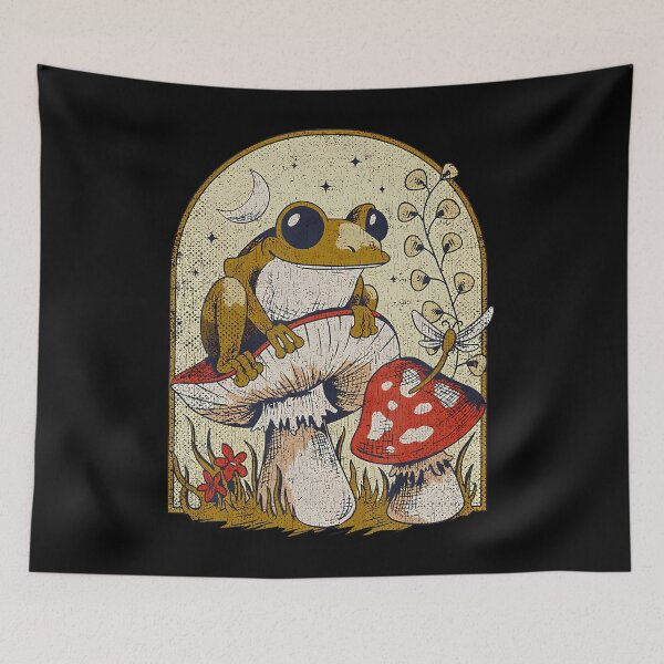 Item preview, Goblincore Frog Magic Mushroom designed and sold by cesitahirjir.