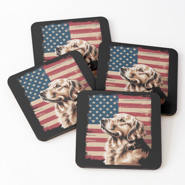 Item preview, Golden Retriever Dog American Patriot Shirt July 4th Lovers designed and sold by SIGORDESIGN.
