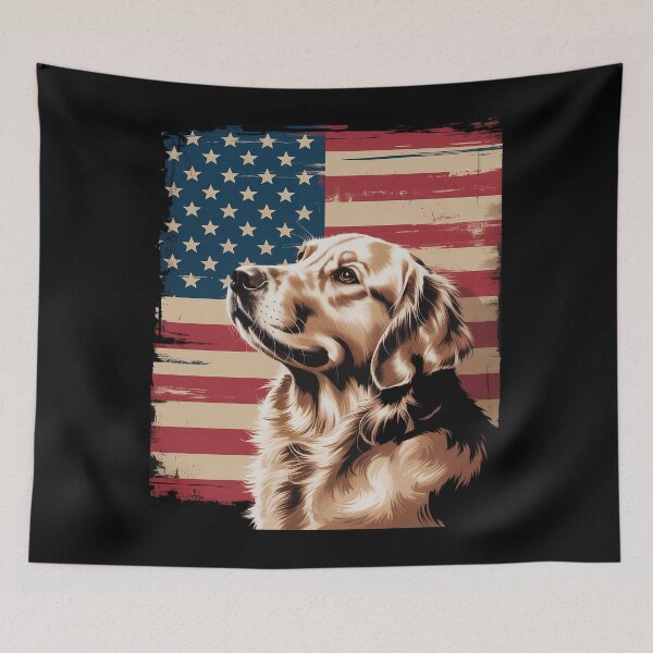 Item preview, Golden Retriever Dog American Patriot Shirt July 4th Lovers designed and sold by SIGORDESIGN.