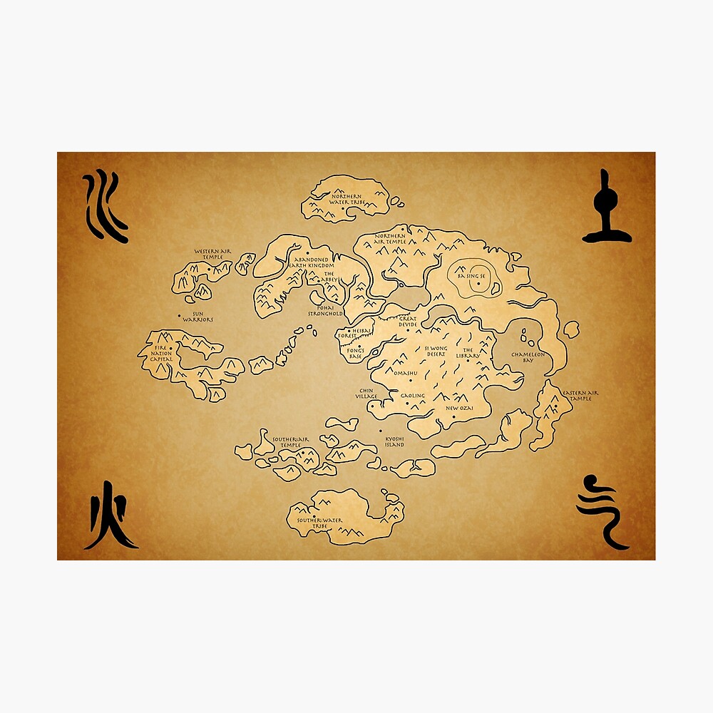 avatar last airbender world map