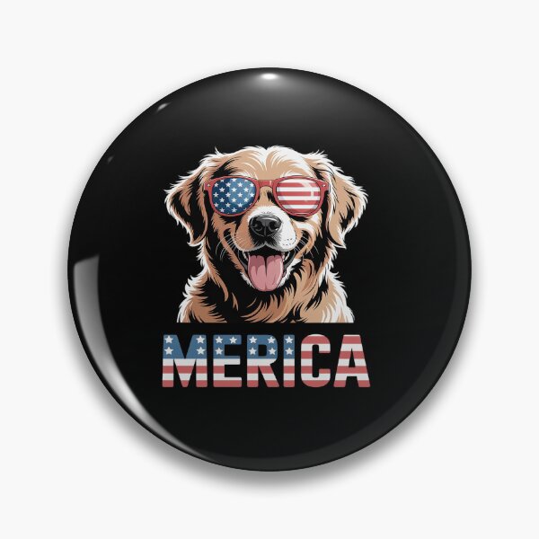 Item preview, Golden Retriever Dog Merica 4th July Patriotic American designed and sold by SIGORDESIGN.