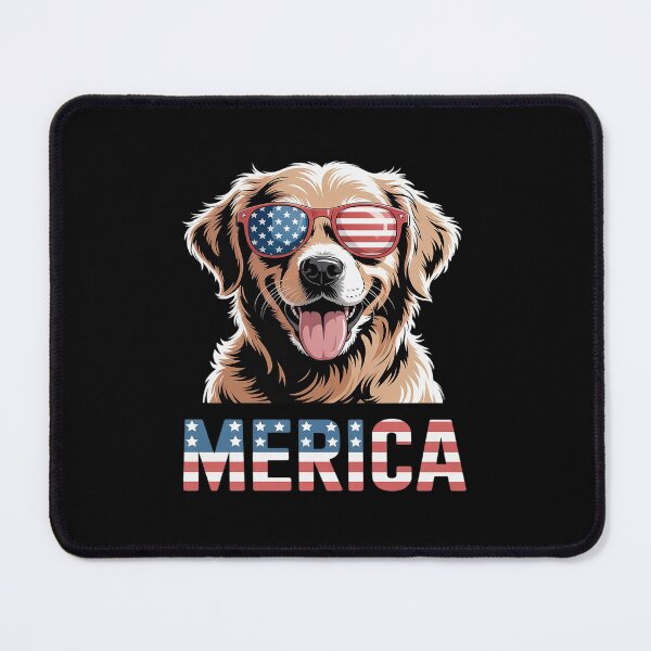 Item preview, Golden Retriever Dog Merica 4th July Patriotic American designed and sold by SIGORDESIGN.